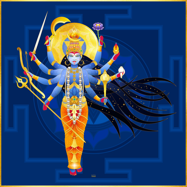 MAHA KALI BLU Print