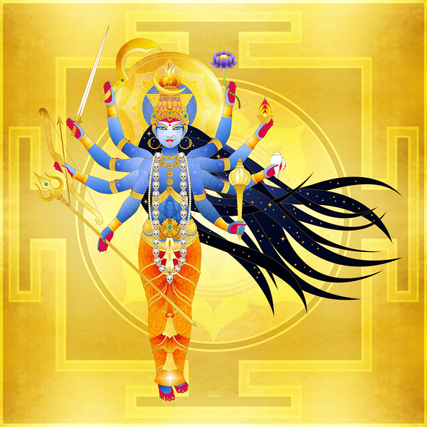 MAHA KALI GOLD Print