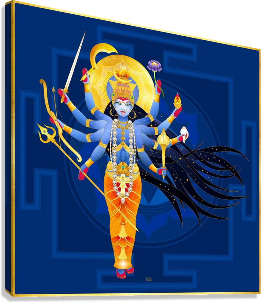MAHA KALI BLU Canvas Print