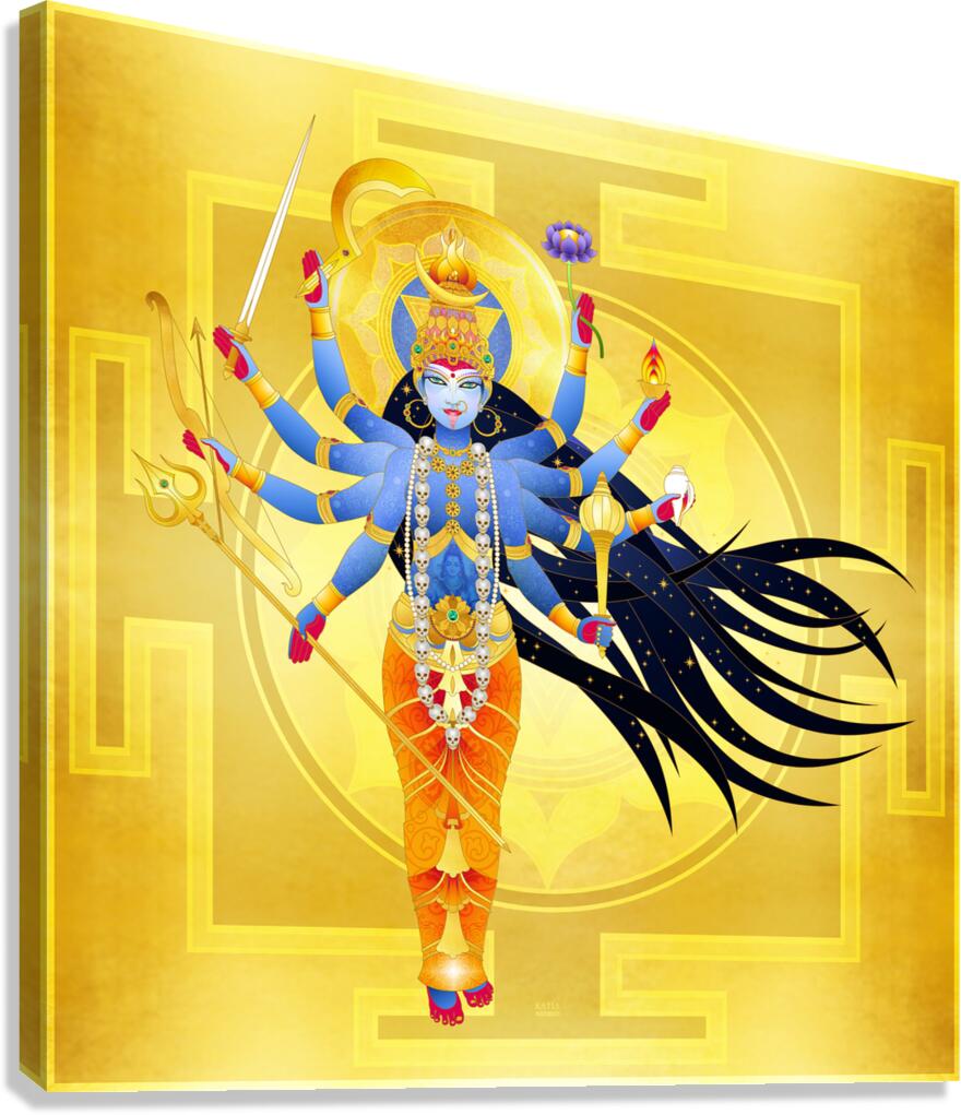 MAHA KALI GOLD Canvas Print