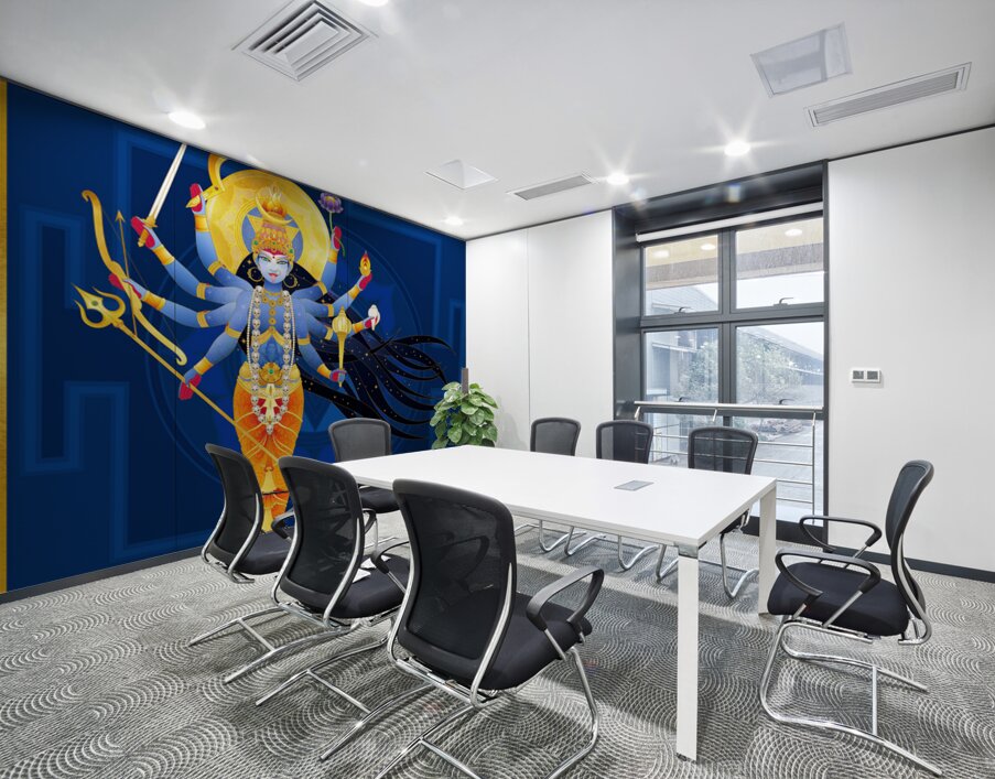 MAHA KALI BLU Wall Printing